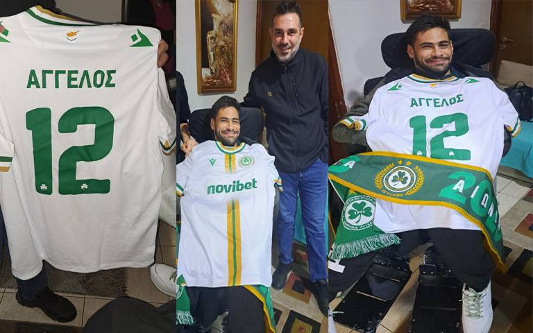 ΑΓΓΕΛΟΣ ΝΕΟΦΥΤΟΥ: Η Ομόνοια έκανε την επιθυμία του, πραγματικότητα-Το δωμάτιο του γέμισε με δώρα της αγαπημένης του ομάδας