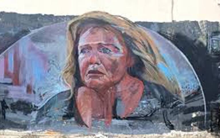 ΜΑΡΙΑ ΚΑΒΟΓΙΑΝΝΗ: Ένα υπέροχο γκράφιτι για τη έκφυλη βία που αποτυπώνει το πρόσωπο της μεγάλης ηθοποιού-(Βίντεο)