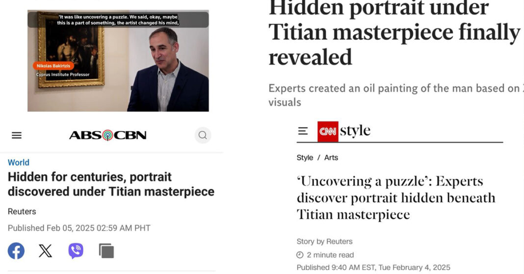 ECCE HOMO: Κρυμμένο πορτρέτο σε πίνακα του Τιτσιάνο αποκαλύπτεται στην Κύπρο-Παγκόσμια αναφορά για την αποκάλυψη