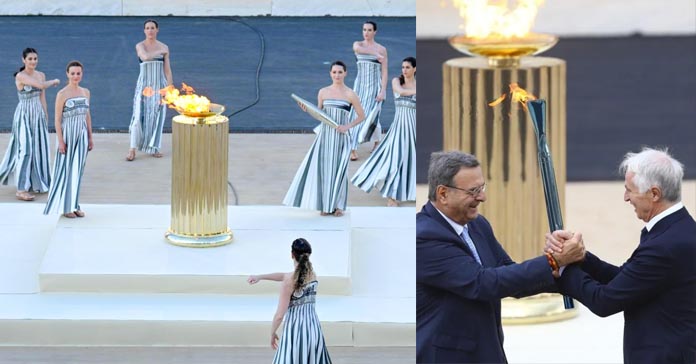 ΟΛΥΜΠΙΑΚΗ ΦΛΟΓΑ: Για ακόμη μία φορά, η Ελλάδα περνά το φως της στην Ιταλία — όπως κάνει εδώ και 2.500 χρόνια-(Βίντεο)