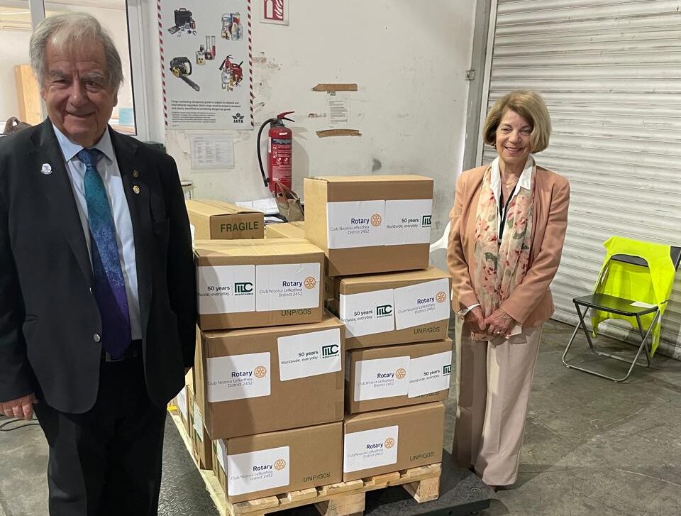 Ο Ροταριανός Όμιλος Λευκωσίας Λευκοθέα αποστέλλει ανθρωπιστική βοήθεια στον Λίβανο