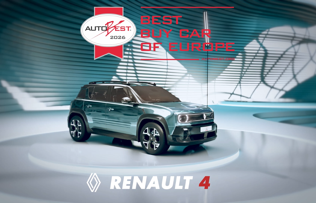 To Renault 4 &kappa;&epsilon;&rho;&delta;ί&zeta;&epsilon;&iota; &tau;&omicron;&nu; &tau;ί&tau;&lambda;&omicron; &tau;&omicron;&upsilon; &laquo;AUTOBEST Best Buy Car of Europe 2026&raquo;