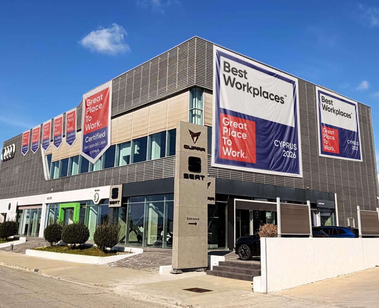 UNICARS: &Gamma;&iota;&alpha; &mu;&iota;&alpha; &alpha;&kappa;ό&mu;&eta; &chi;&rho;&omicron;&nu;&iota;ά &pi;&rho;&omega;&tau;&alpha;&gamma;&omega;&nu;&iota;&sigma;&tau;&epsilon;ί &sigma;&tau;&omicron; &theta;&epsilon;&sigma;&mu;ό Best Workplaces