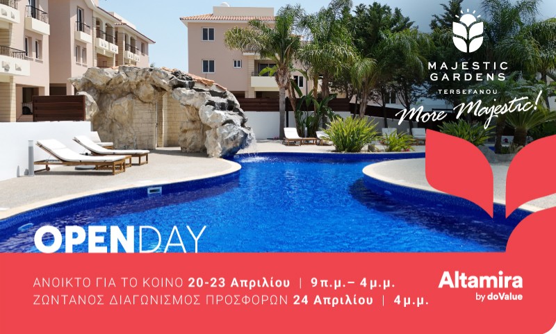 Πλησιάζει το Open Day & Live Bidding Event της Altamira Real Estate στο Majestic Gardens στην Τερσεφάνου