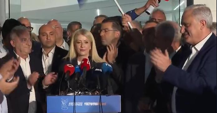 ΔΗΣΥ: Μήνυμα νίκης από Αννίτα Δημητρίου – Στο πλευρό της ο Αβέρωφ Νεοφύτου