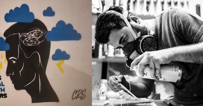 CRS: Ο Κύπριος stencil artist εστιάζει στην ψυχική υγεία των ανδρών με νέο έργο-(Φώτο)