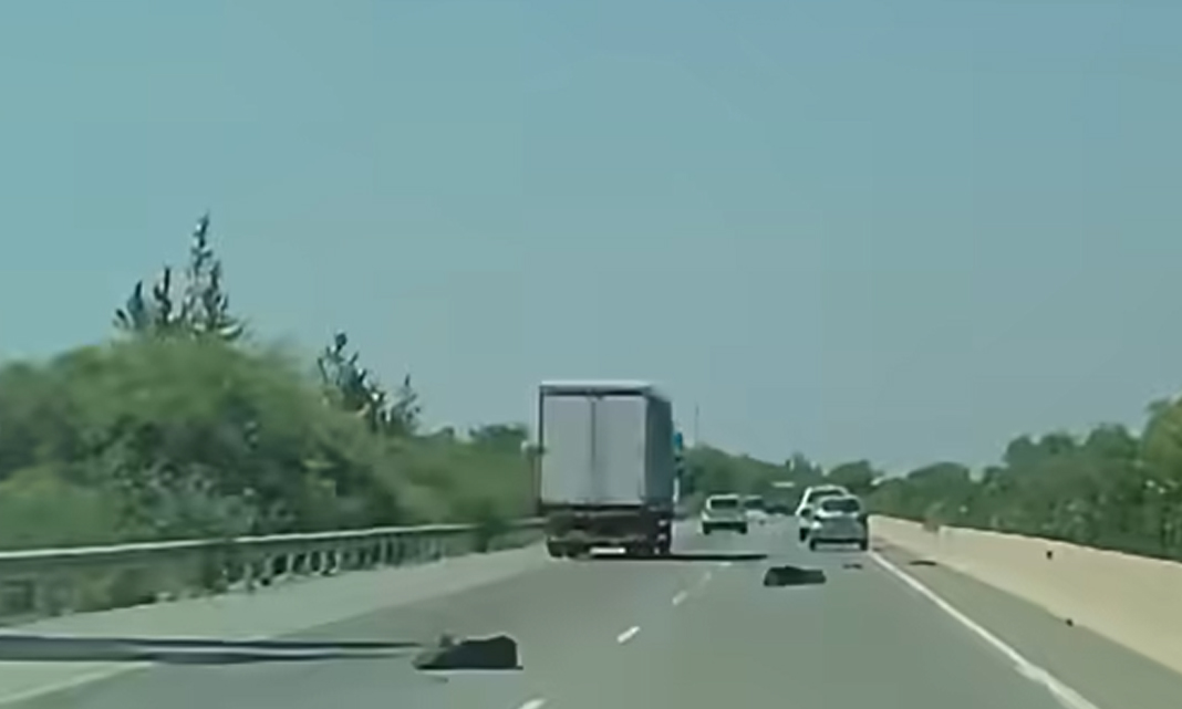 ΠΡΟΣΟΧΗ: Επικίνδυνο σκηνικό στον αυτοκινητόδρομο Λάρνακας–Λεμεσού – Κομμάτια ελαστικού στη μέση του δρόμου-(Βίντεο)